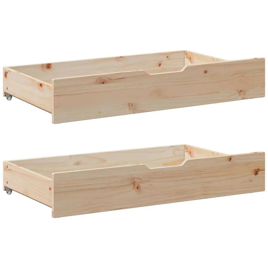 Lit de jour avec tiroirs sans matelas 90x190 cm bois massif - 8