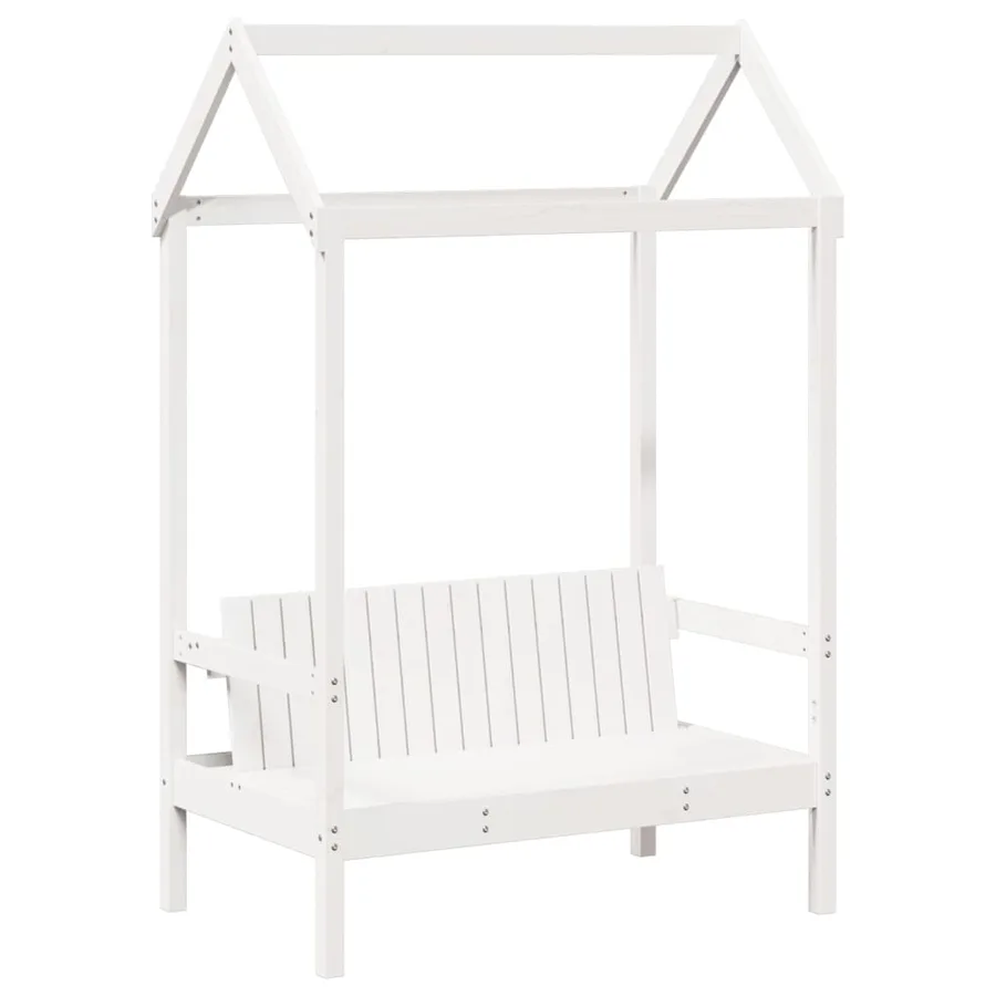 Ensemble de lit de jour et de banc et toit sans matelas blanc - 5