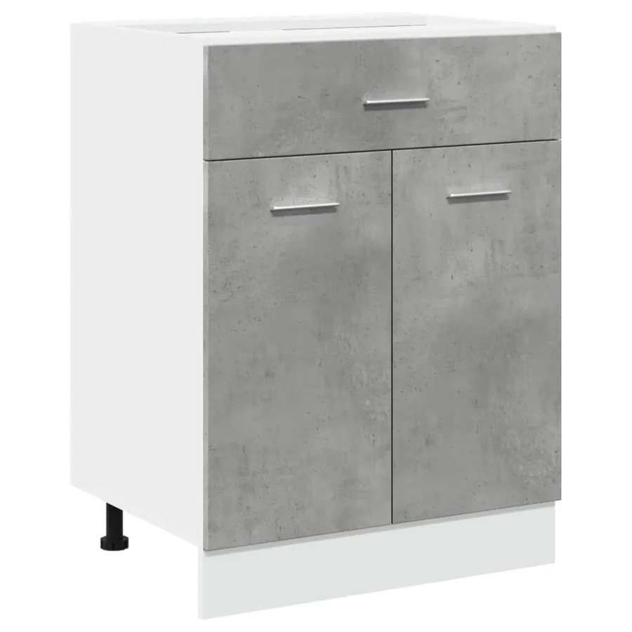 Armoire à tiroirs "Lyon" Gris béton 60 x 46 x 81,5 cm Bois d'ingénierie - 2