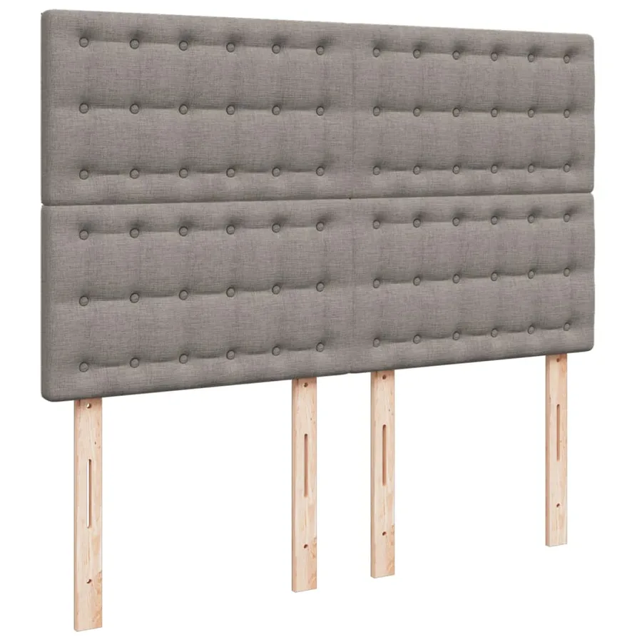 Sommier à lattes de lit avec matelas Taupe 160x200 cm Tissu - 9