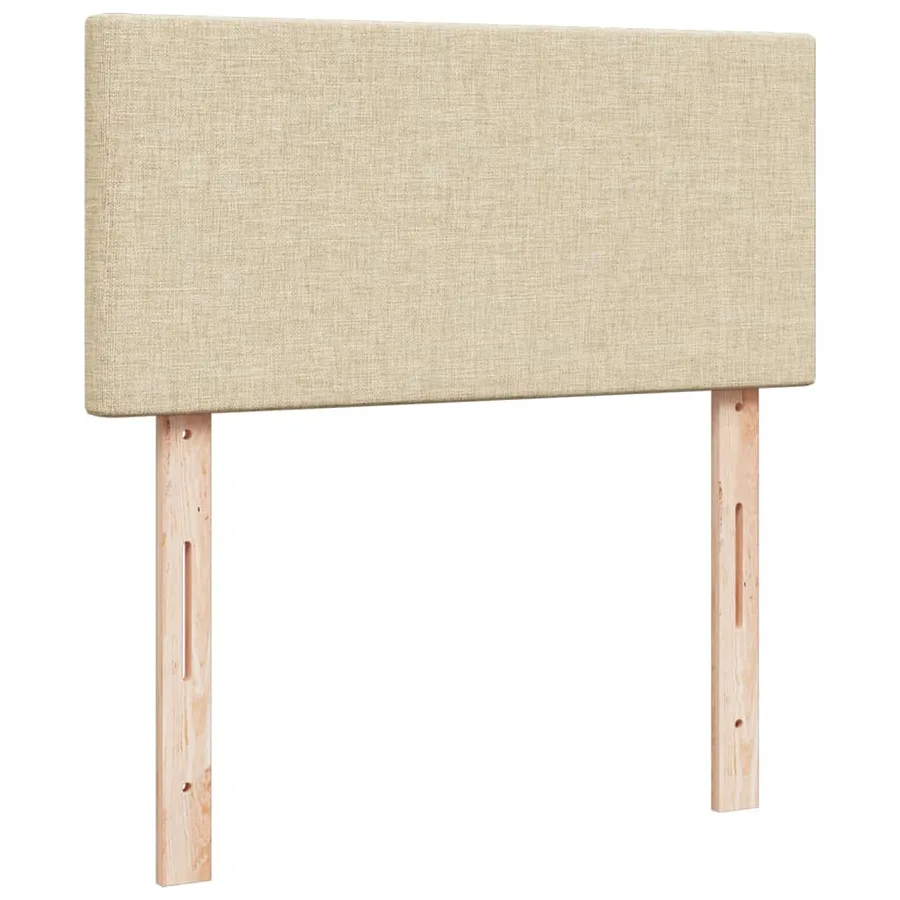 Sommier à lattes de lit avec matelas Crème 100x200 cm Tissu - 7