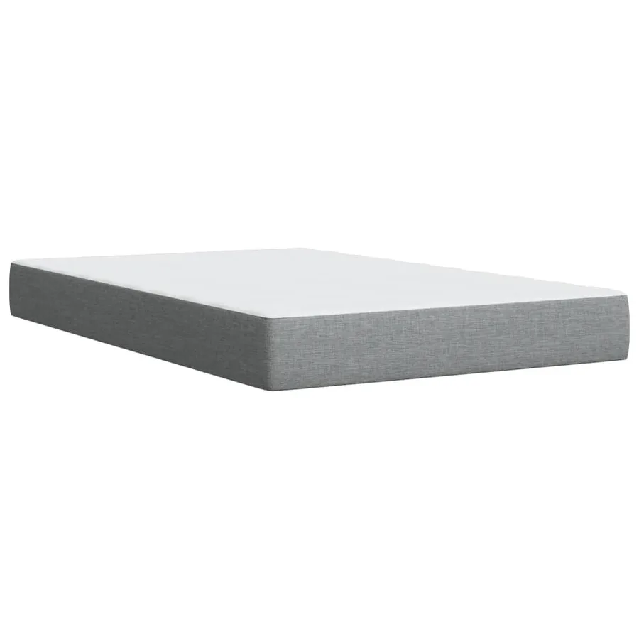 Sommier à lattes de lit et matelas gris clair 120x190 cm tissu - 10