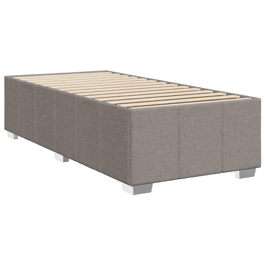 Sommier à lattes de lit avec matelas Taupe 100x200 cm Tissu - 10