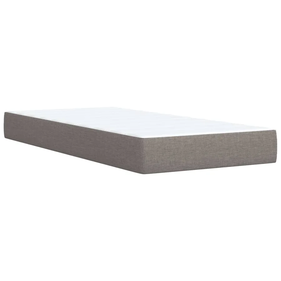 Sommier à lattes de lit avec matelas Taupe 100x200 cm Tissu - 11