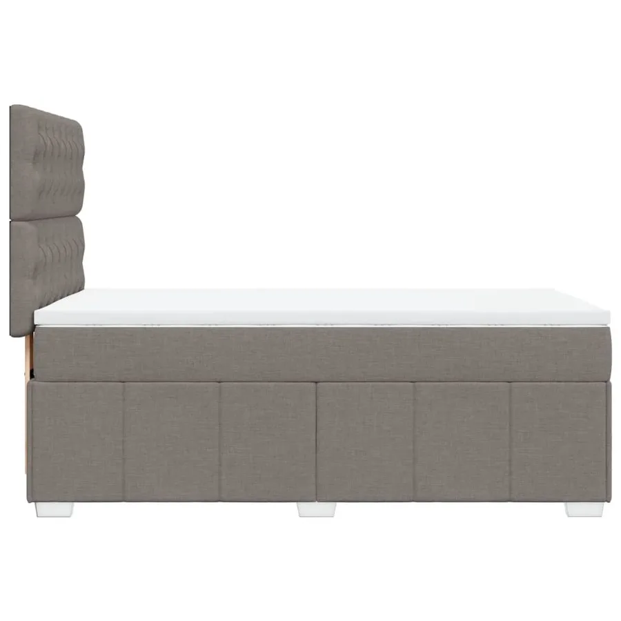 Sommier à lattes de lit avec matelas Taupe 100x200 cm Tissu - 7