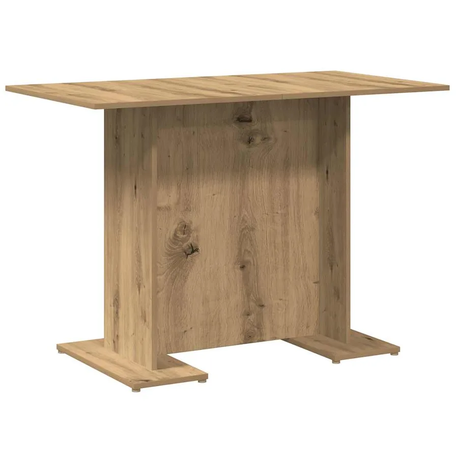 Table à manger chêne artisanal 110 x 60 x 75 cm bois ingénierie - 6