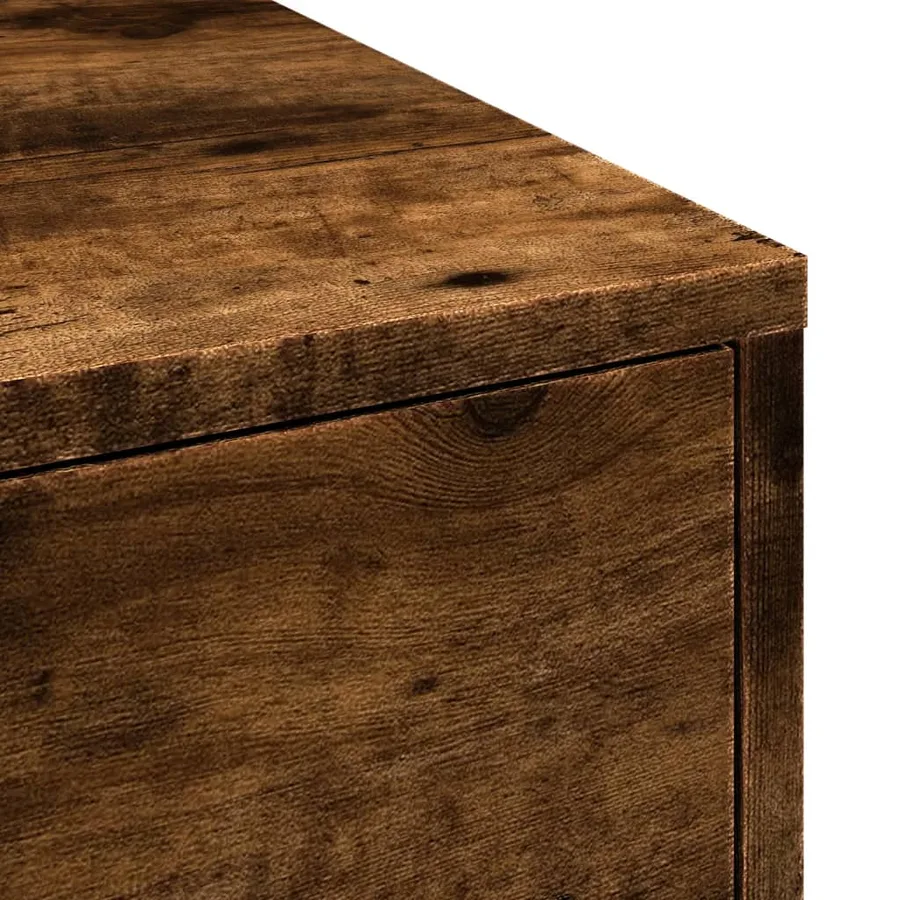Armoire de salle de bain étroite avec roulettes chêne fumé - 9