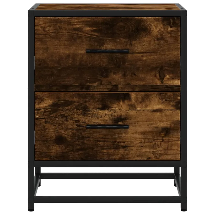 Tables de chevet 2 pcs chêne fumé 40x31x50 cm bois ingénierie - 5