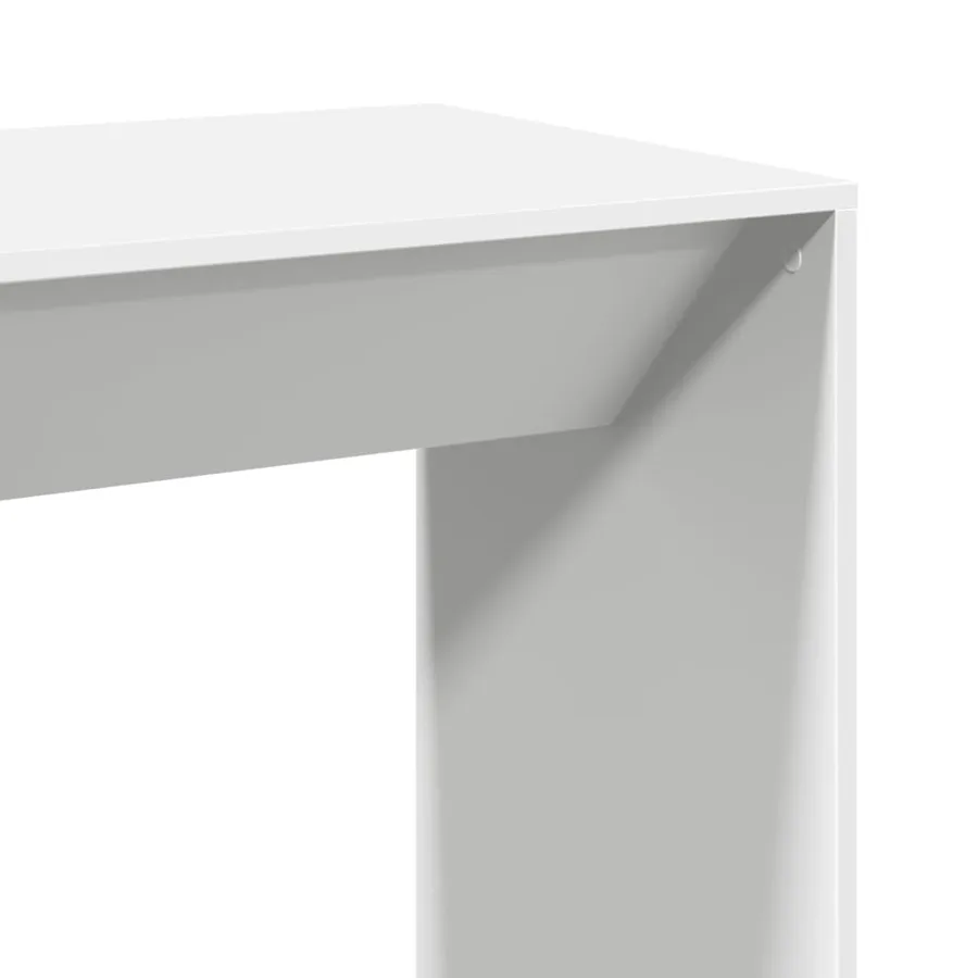 Table de bar blanc 102x50x103,5 cm bois d'ingénierie - 7