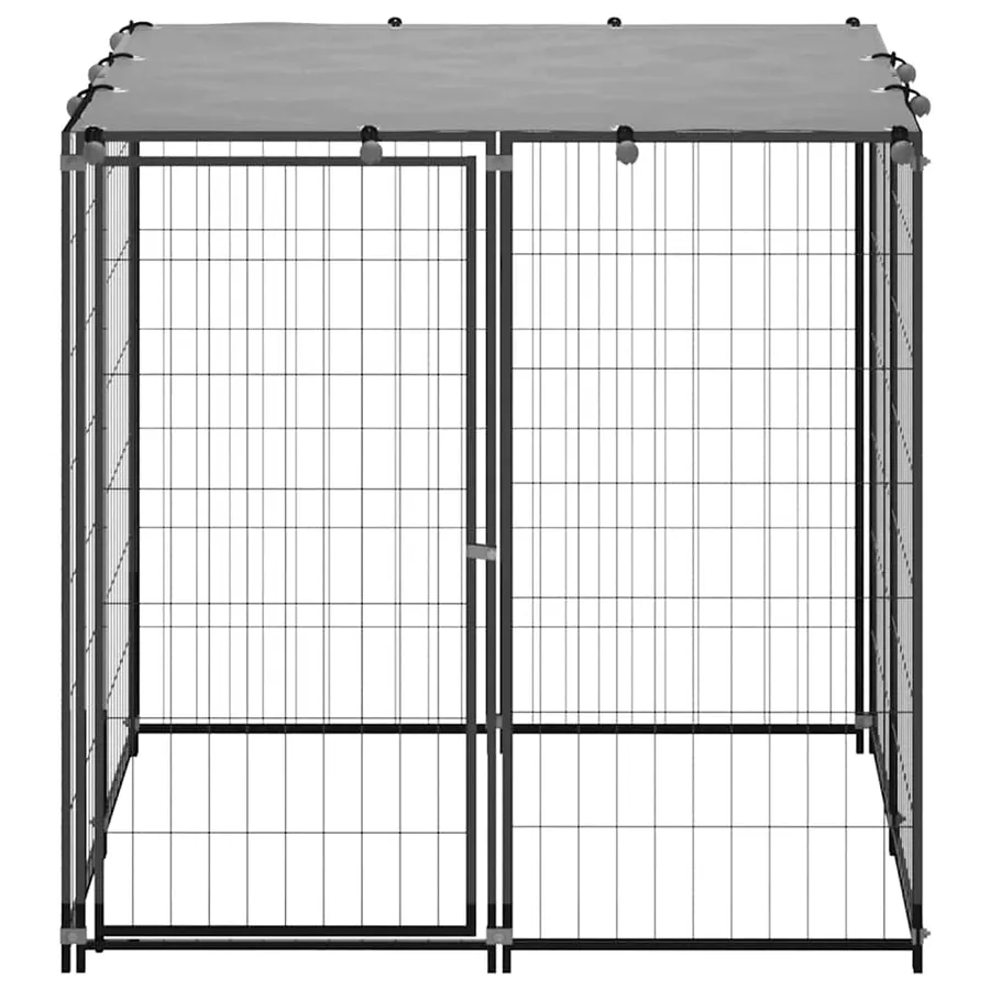 Chenil Noir 110x110x110 cm Acier - 2