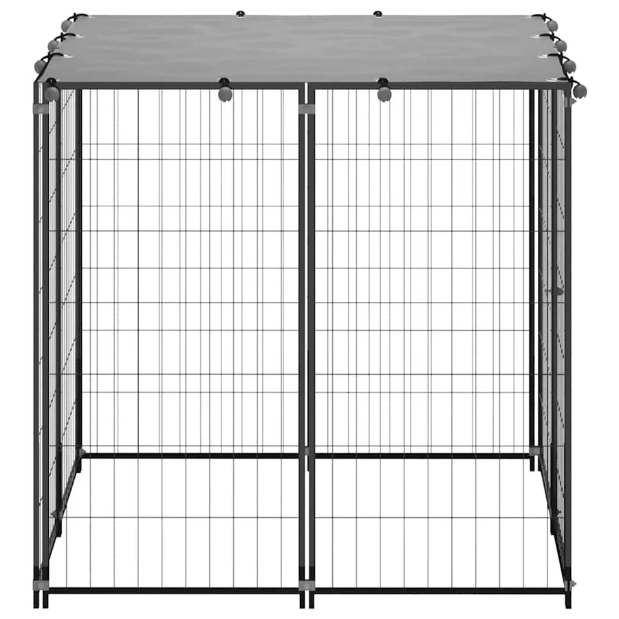 Chenil Noir 110x110x110 cm Acier - 3