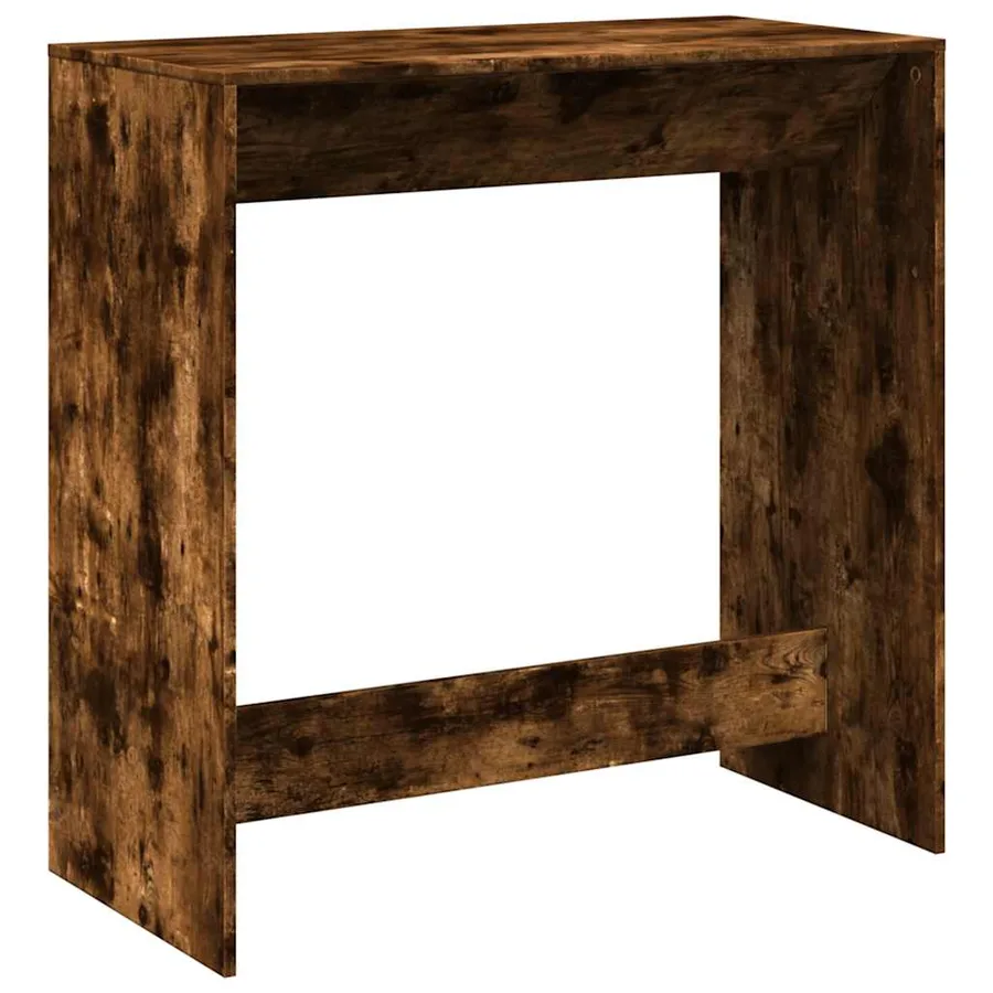 Table de bar chêne fumé 102x50x103,5 cm bois d'ingénierie - 2