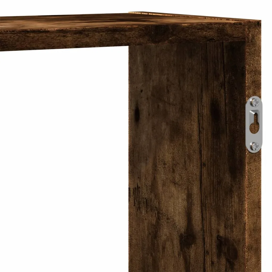 Étagère murale chêne fumé 129x18x42 cm bois d'ingénierie - 8