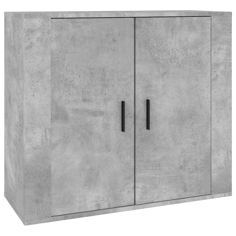 Buffets 3 pcs gris béton bois d'ingénierie - 6
