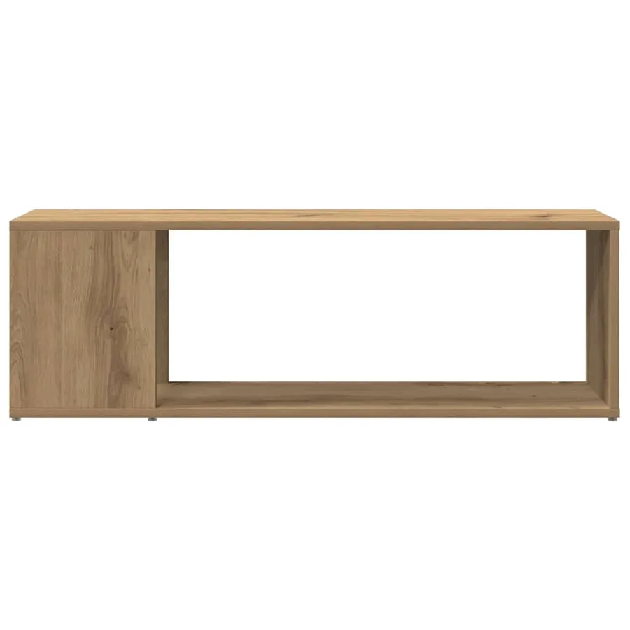 Meuble TV chêne artisanal 100x24x32 cm bois d'ingénierie - 4