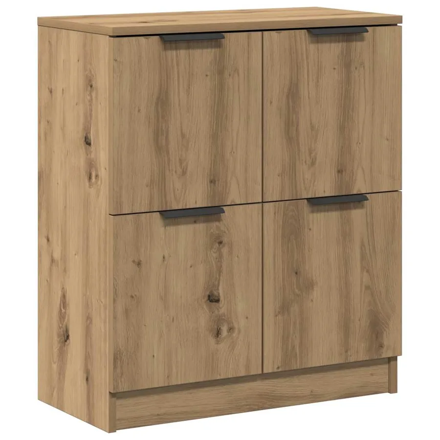 Buffet chêne artisanal 60x30x70 cm bois d'ingénierie - 2