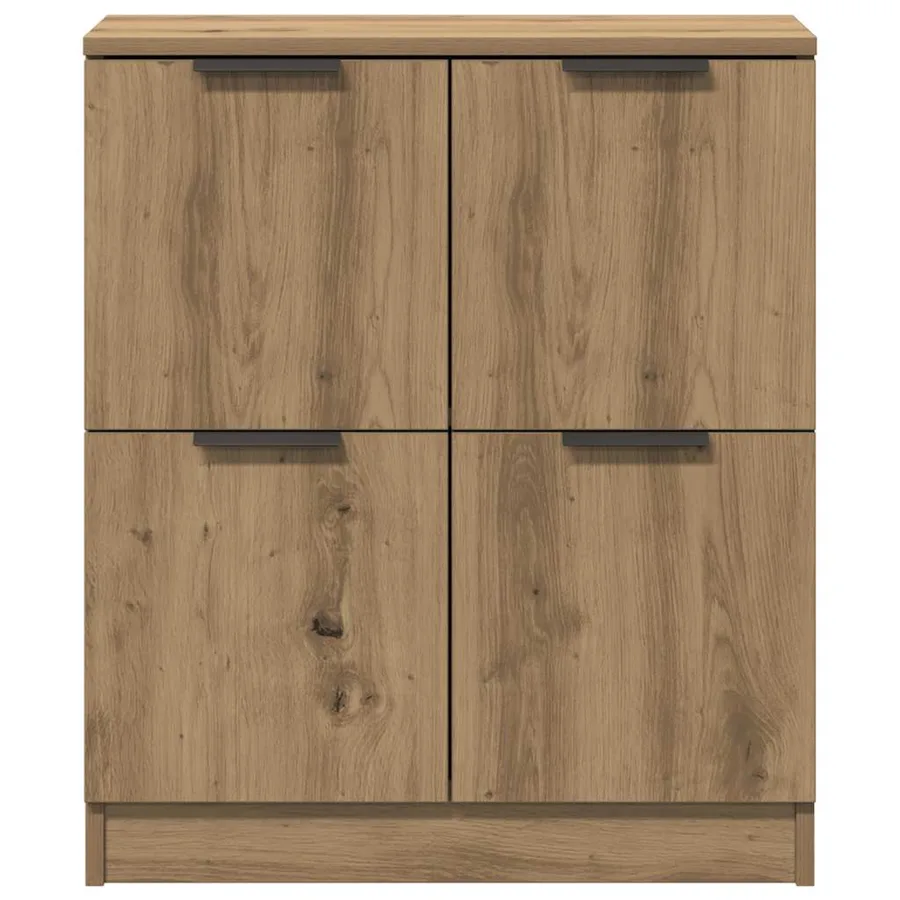 Buffet chêne artisanal 60x30x70 cm bois d'ingénierie - 5