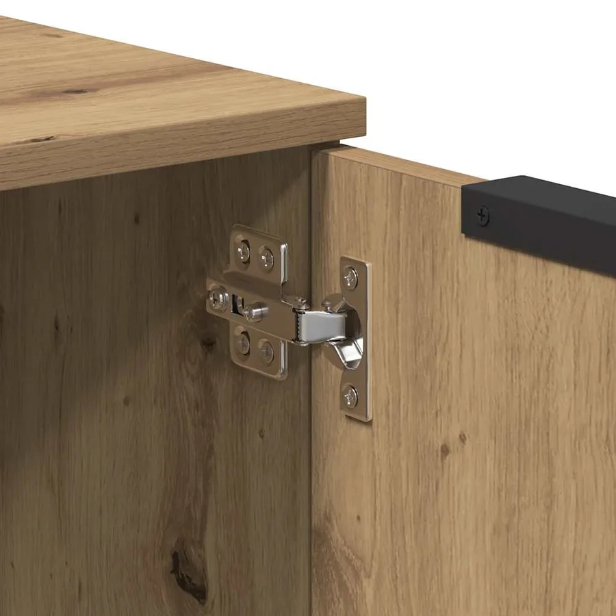 Buffet chêne artisanal 60x30x70 cm bois d'ingénierie - 8