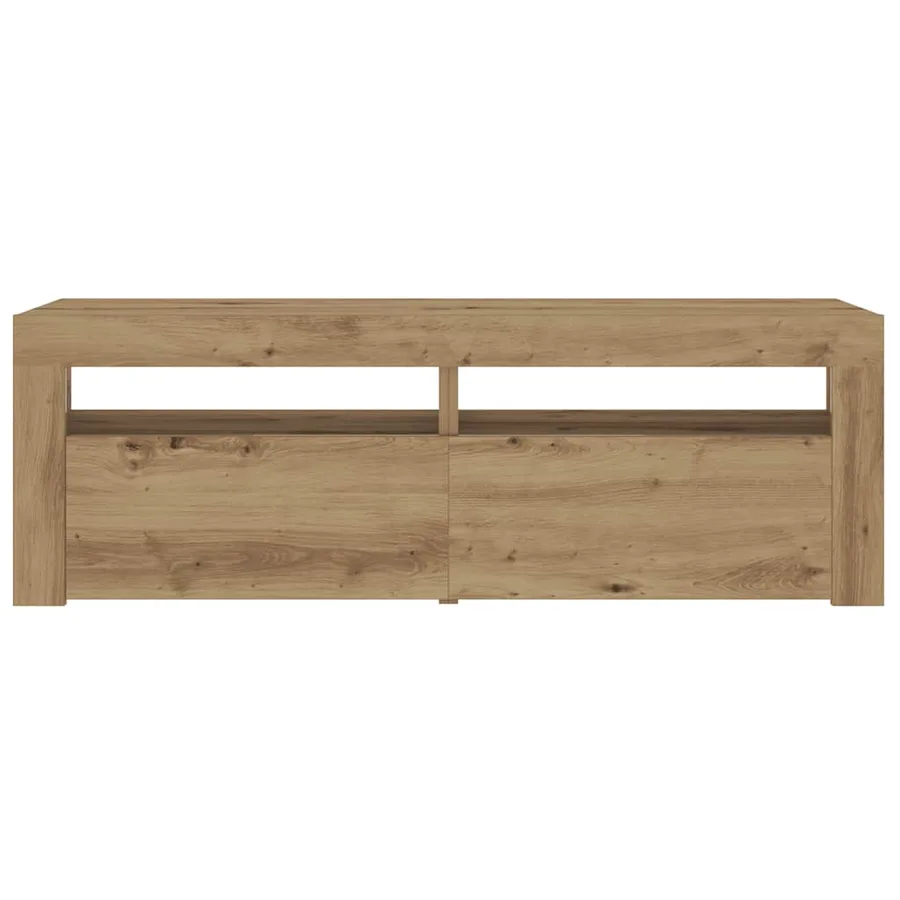 Tables de chevet 2 pcs avec LED chêne artisanal 60x35x40 cm - 6