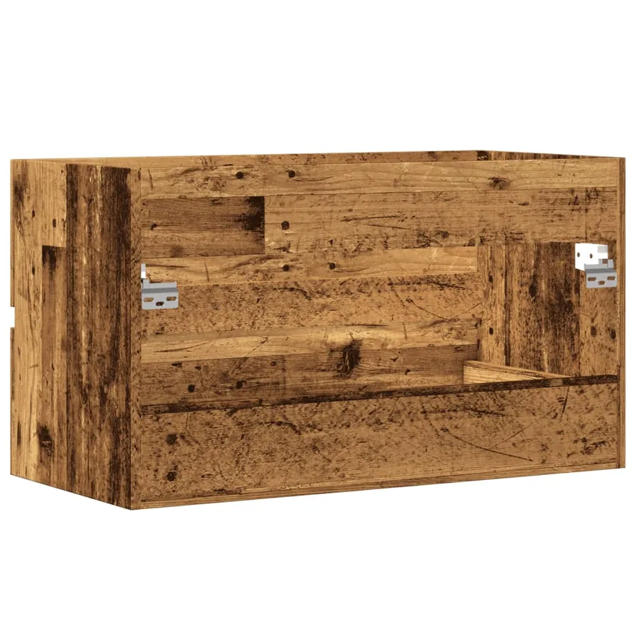Armoire d'évier vieux bois 90x38,5x45 cm bois d'ingénierie - 6