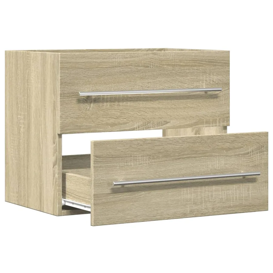 Armoire d'évier Chêne sonoma 60x38,5x48 cm Aggloméré - 7