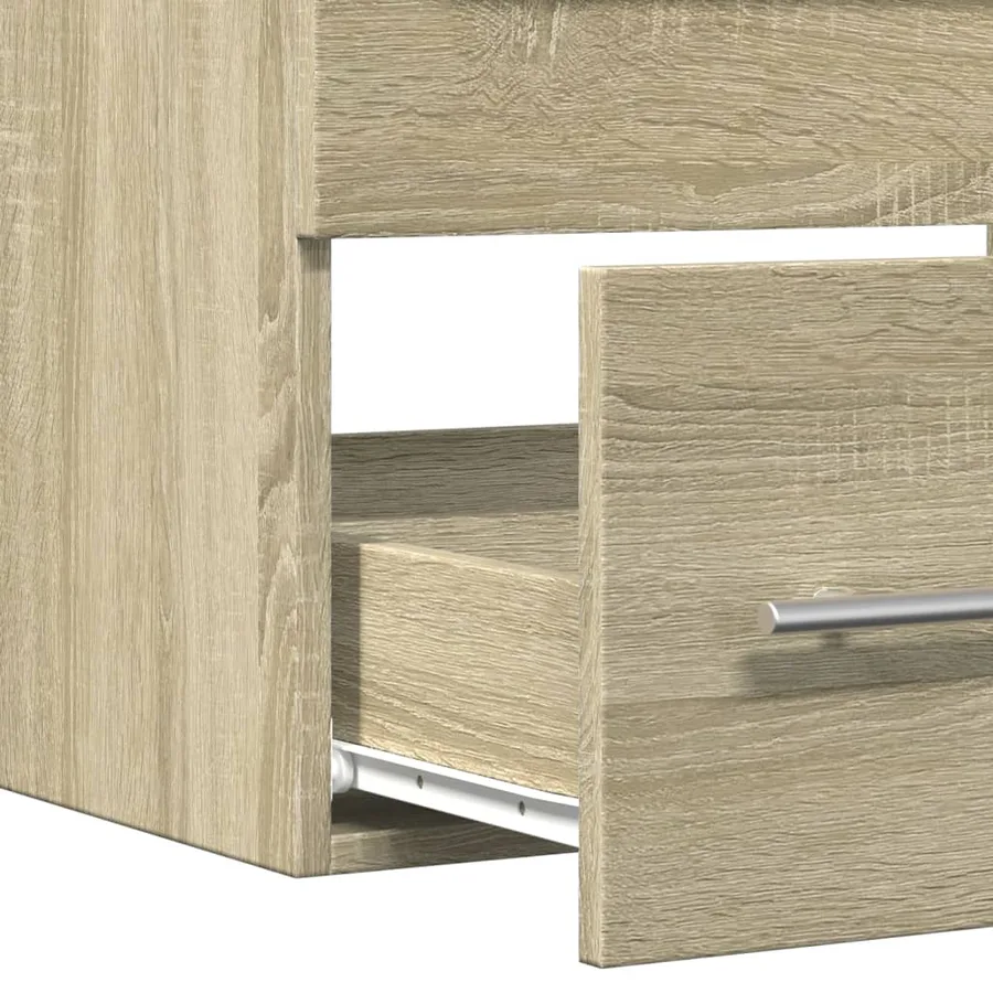 Armoire d'évier Chêne sonoma 60x38,5x48 cm Aggloméré - 8