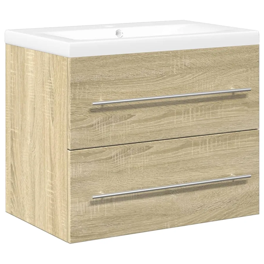 Ensemble de meubles de salle de bain 2 pcs chêne sonoma - 2