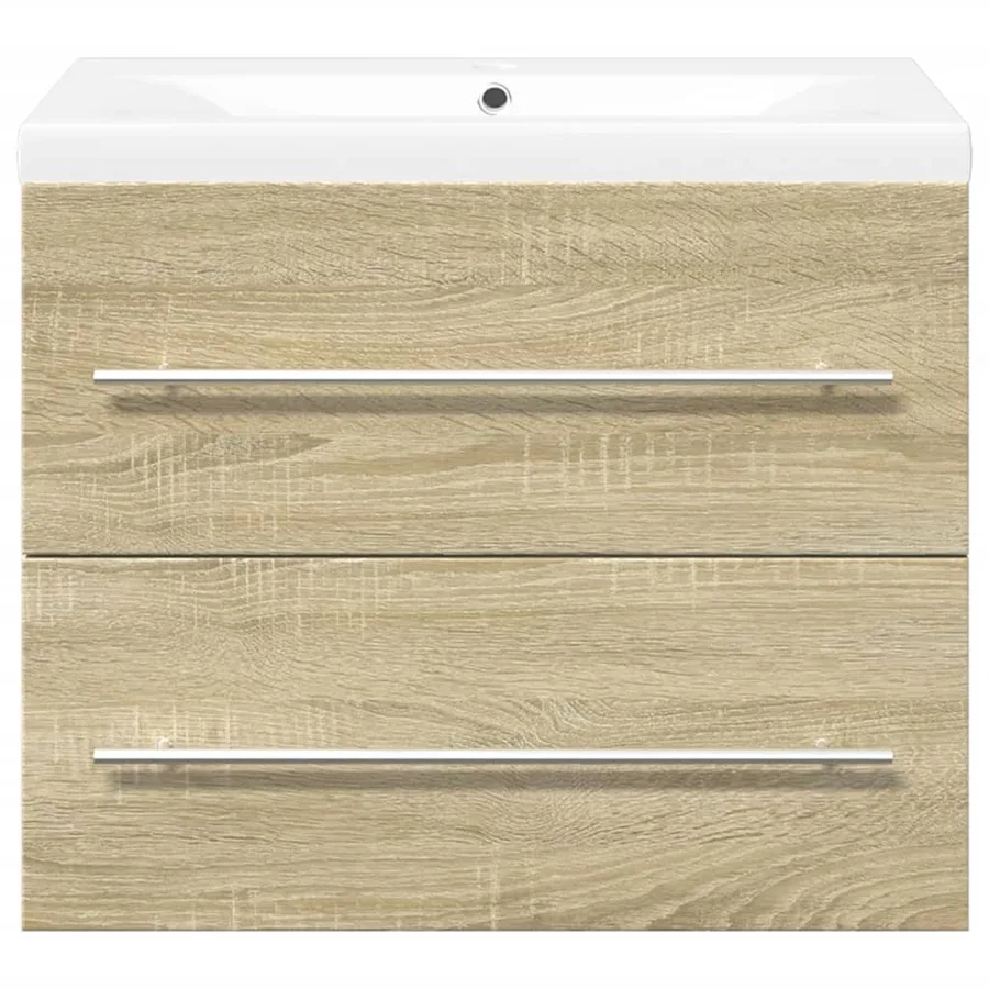 Ensemble de meubles de salle de bain 2 pcs chêne sonoma - 4