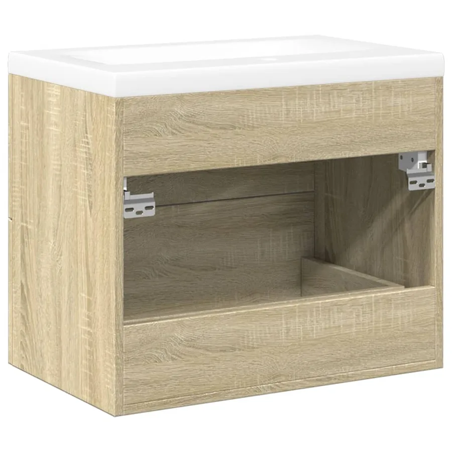 Ensemble de meubles de salle de bain 2 pcs chêne sonoma - 6
