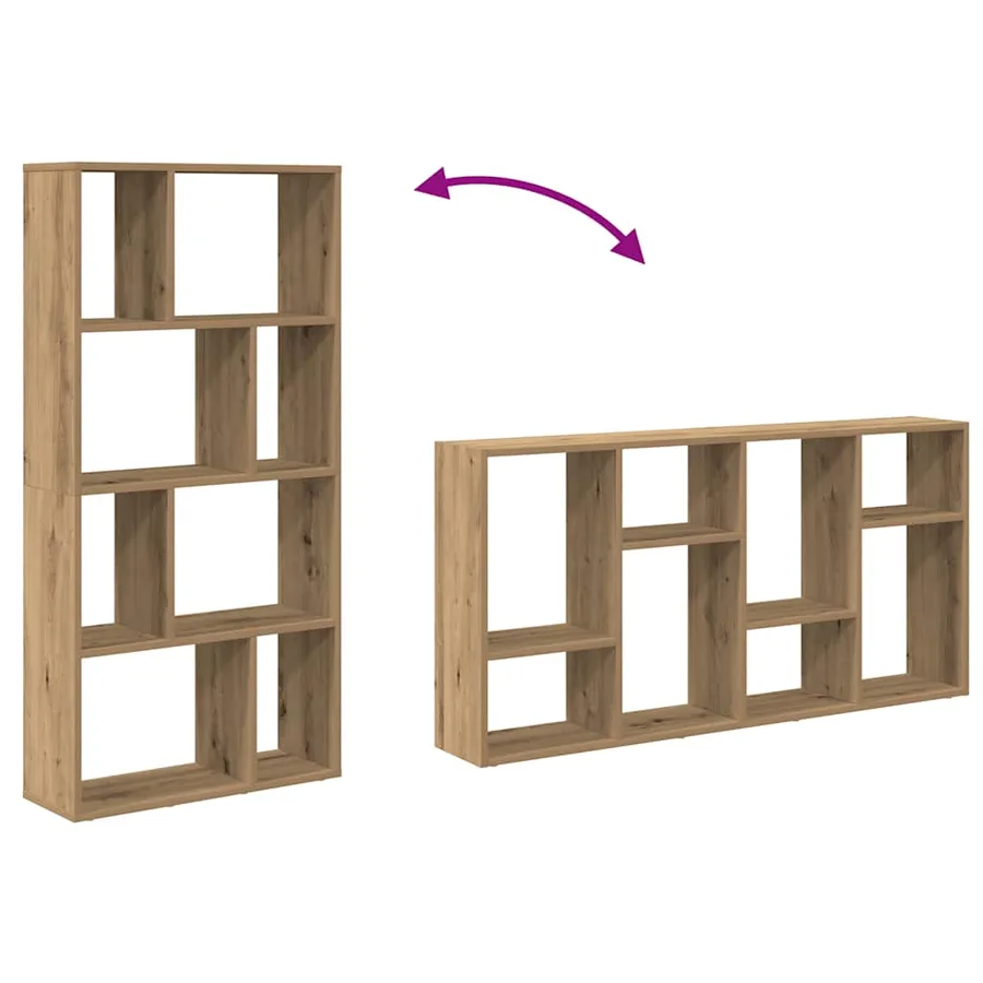 Bibliothèque chêne artisanal 60x20x120,5 cm bois d'ingénierie - 9