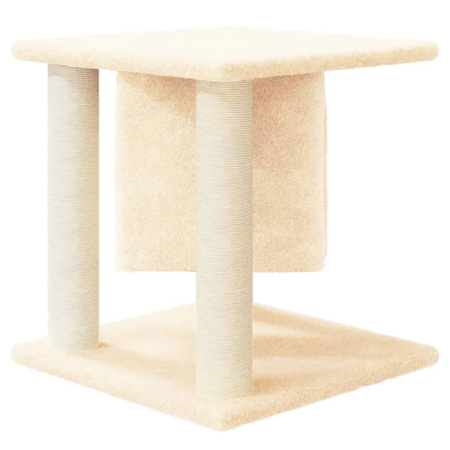 Arbre à chat avec griffoirs en sisal Crème 37 cm - 4