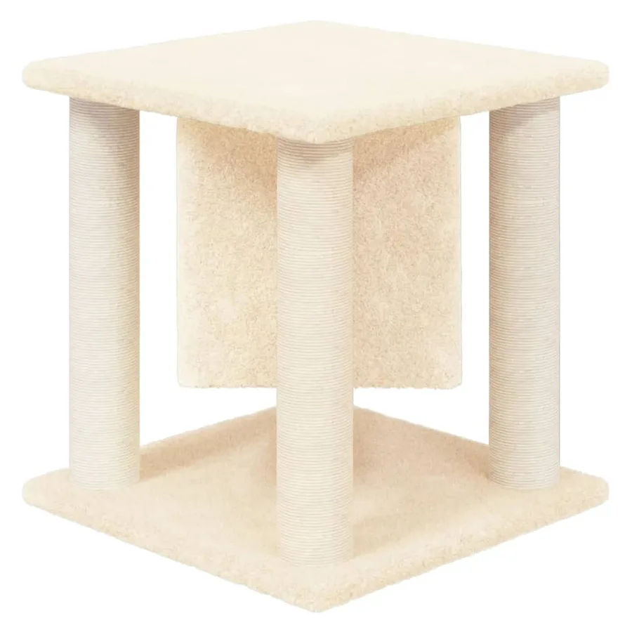 Arbre à chat avec griffoirs en sisal Crème 37 cm - 5