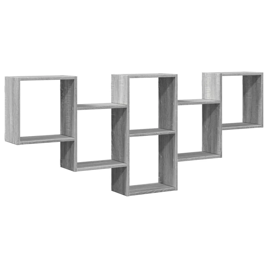 Étagère murale sonoma gris 159x18x66 cm bois ingénierie - 2