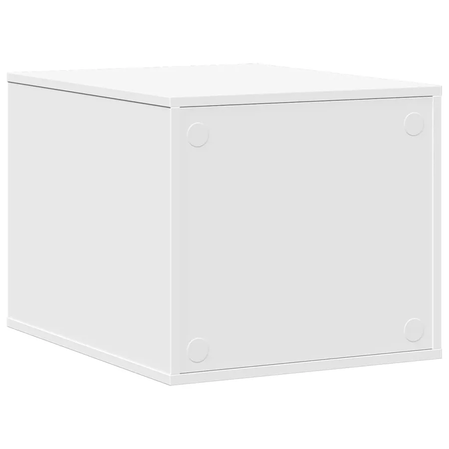 Meuble de bac à litière pour chat blanc bois d'ingénierie - 6