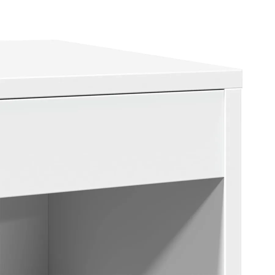 Meuble de bac à litière pour chat blanc bois d'ingénierie - 7