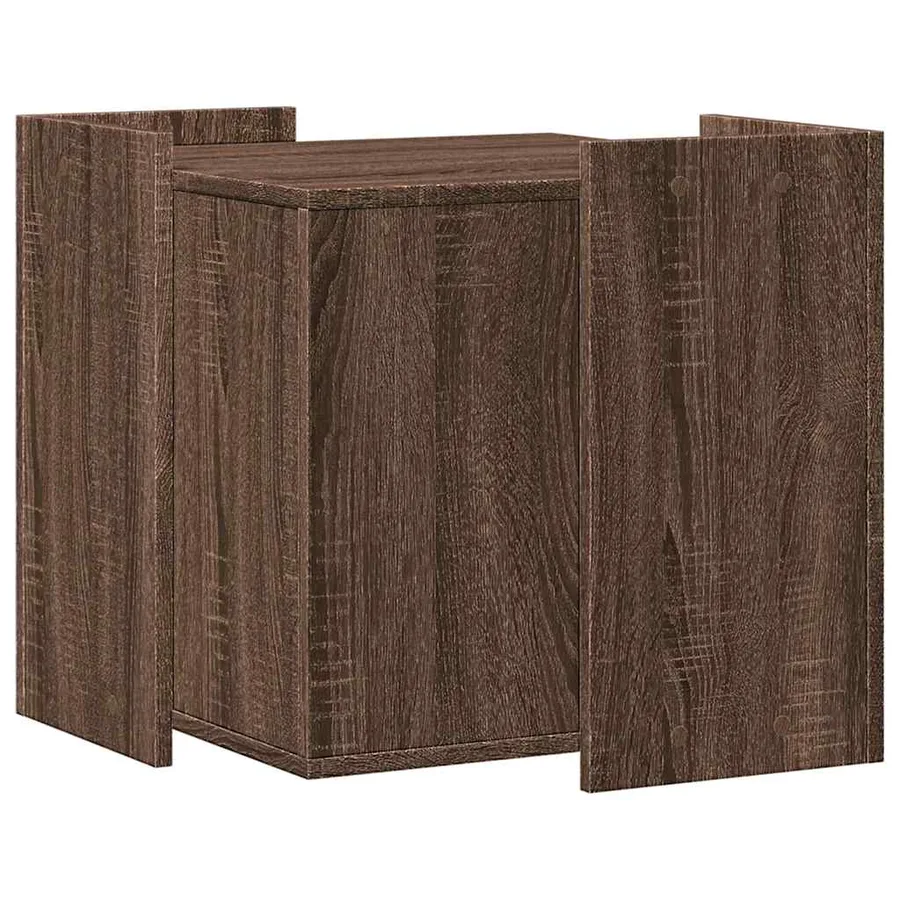 Meuble de bac à litière pour chat chêne marron bois ingénierie - 5