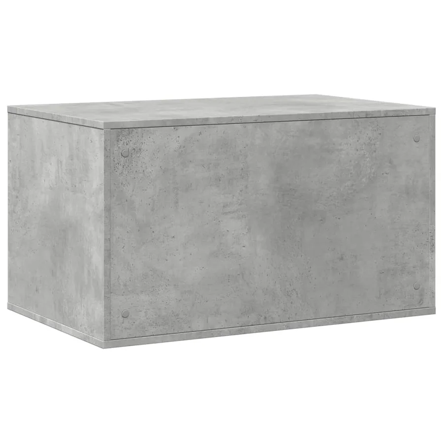 Meuble de bac à litière pour chat gris béton bois d'ingénierie - 7