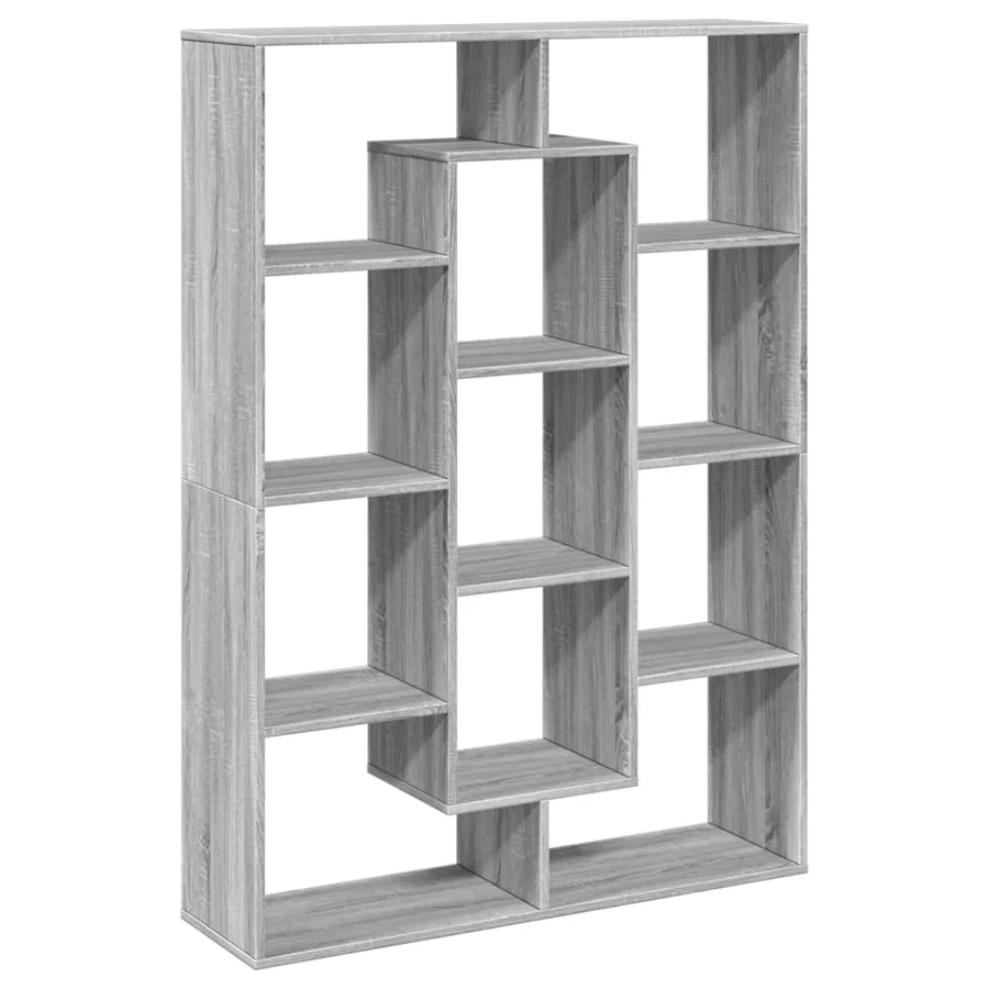 Bibliothèque sonoma gris 102x29x143 cm bois d'ingénierie - 7