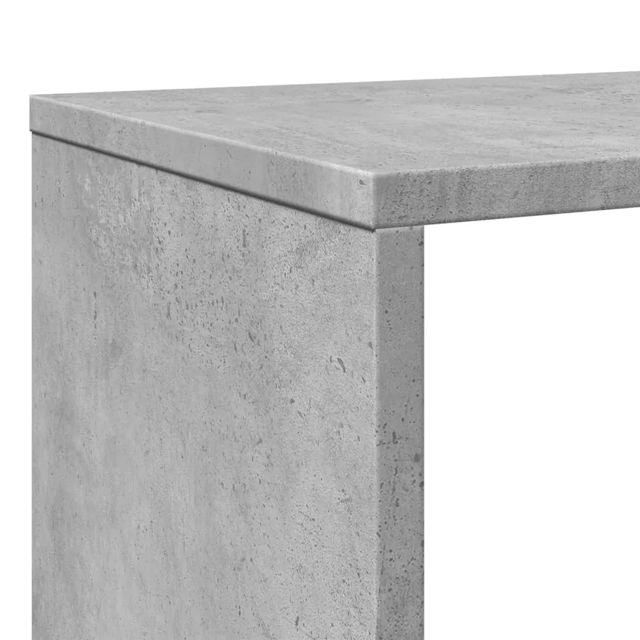 Bibliothèque gris béton 102x29x143 cm bois d'ingénierie - 9