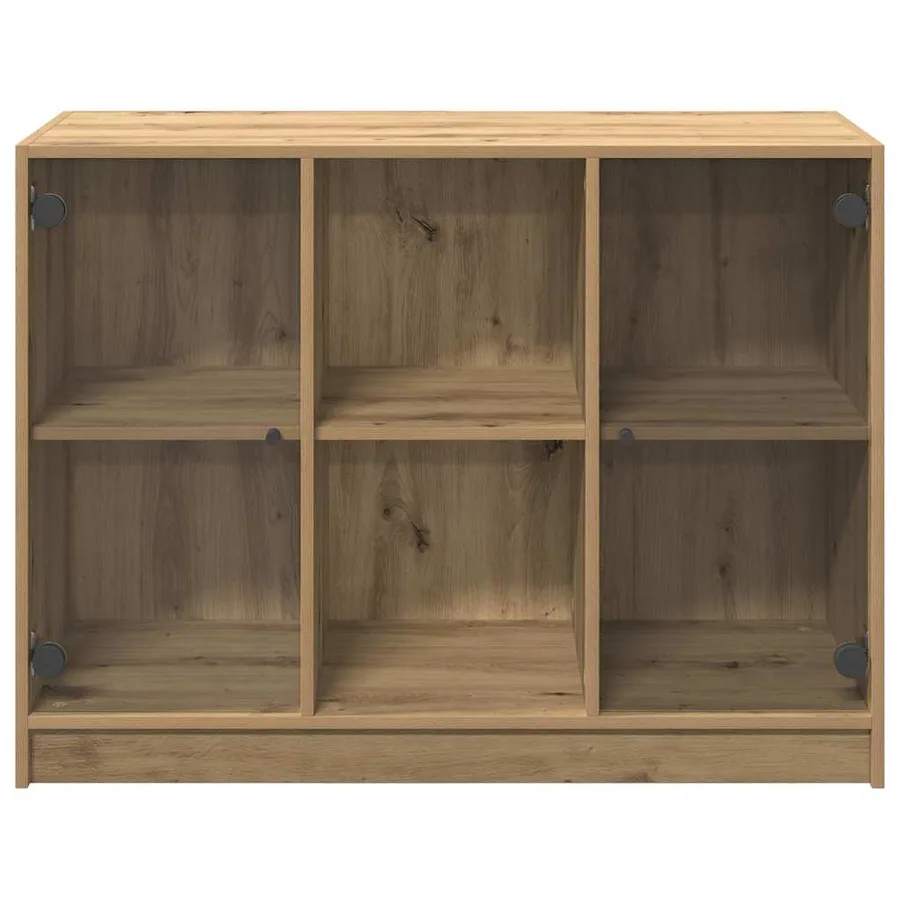 Buffet chêne artisanal 102x37x75,5 cm bois d'ingénierie - 5