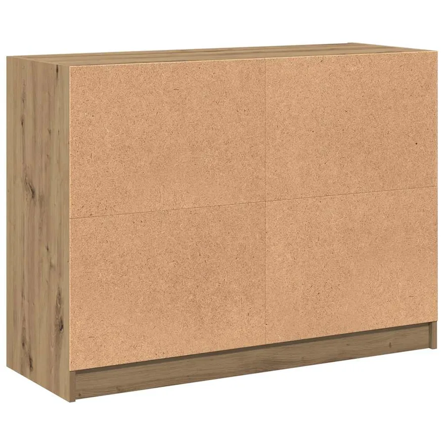 Buffet chêne artisanal 102x37x75,5 cm bois d'ingénierie - 7
