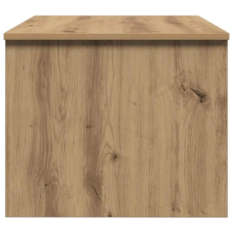 Table basse chêne artisanal 80x50,5x41,5 cm bois d'ingénierie - 6