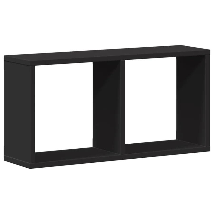 Armoire murale 60x16x30 cm noir bois d'ingénierie - 2
