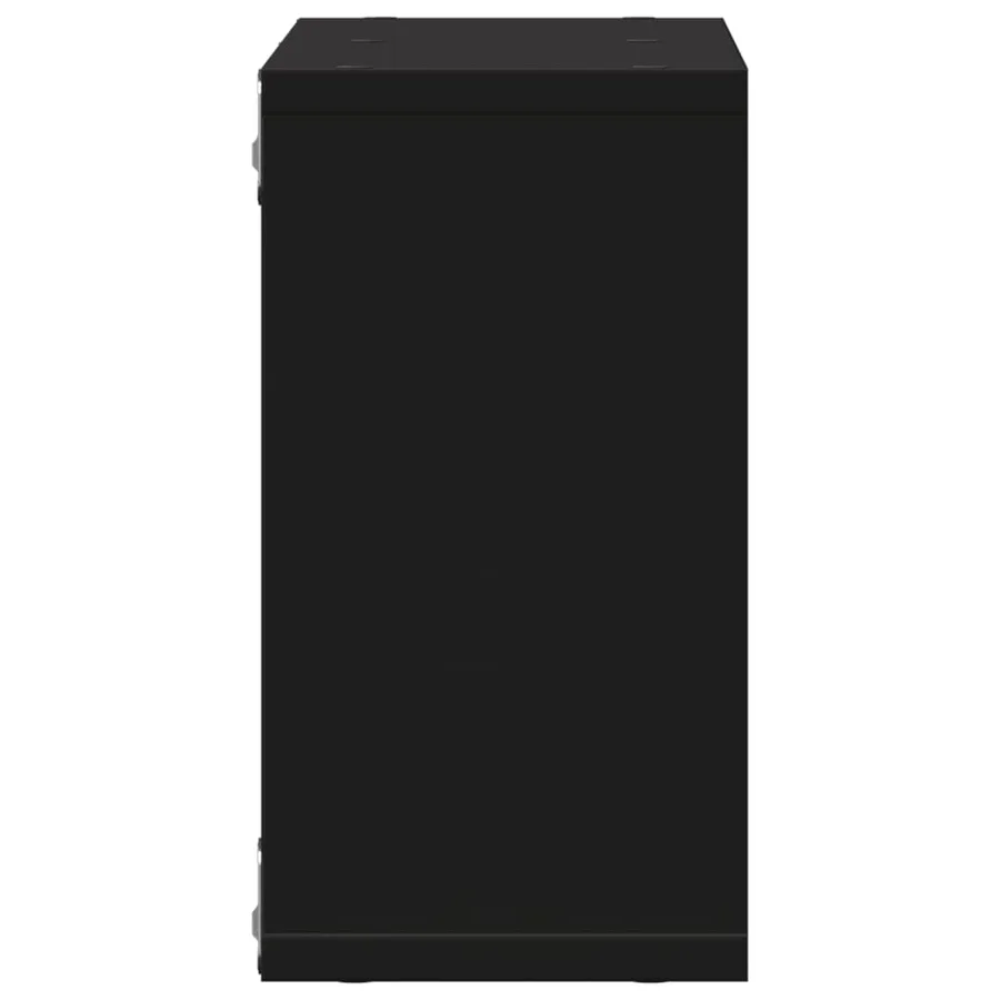 Armoire murale 60x16x30 cm noir bois d'ingénierie - 5