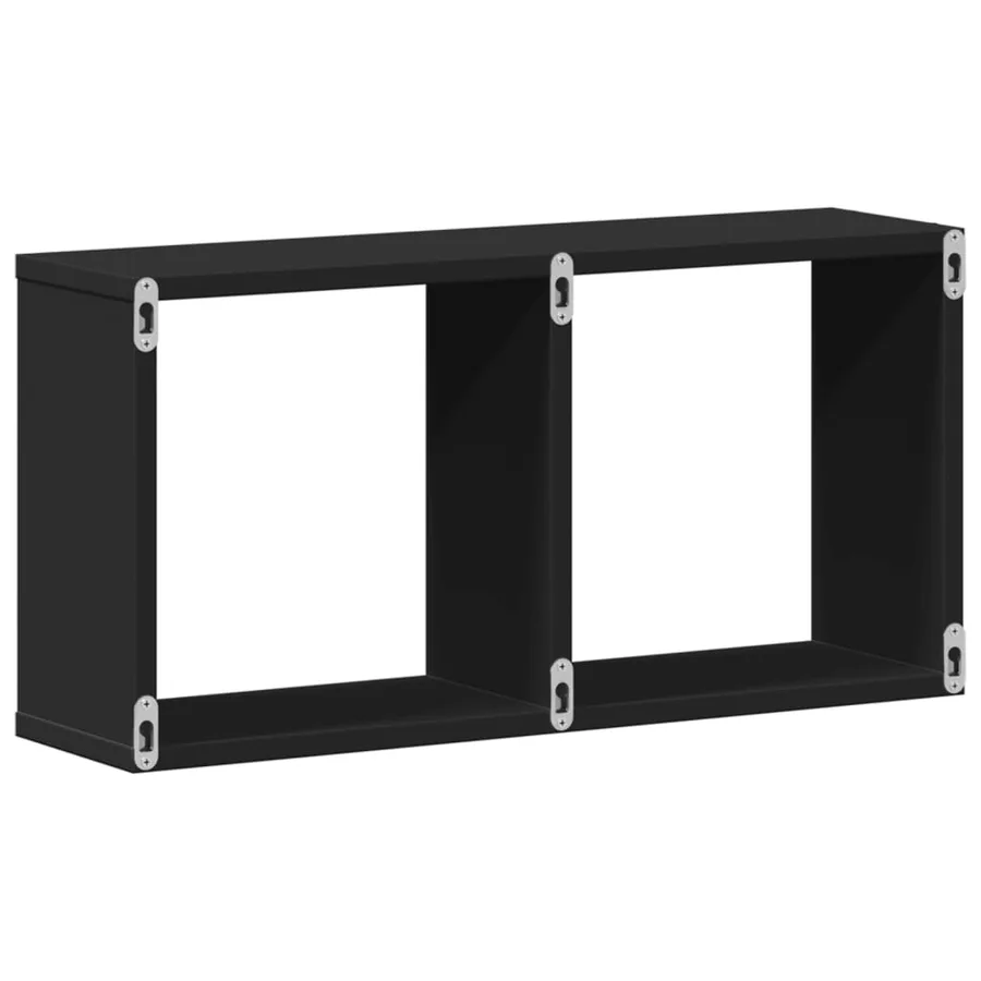 Armoire murale 60x16x30 cm noir bois d'ingénierie - 6