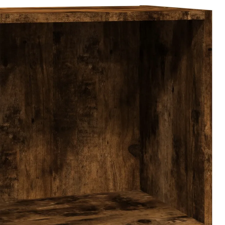 Bibliothèque chêne fumé 40x24x76 cm bois d'ingénierie - 7