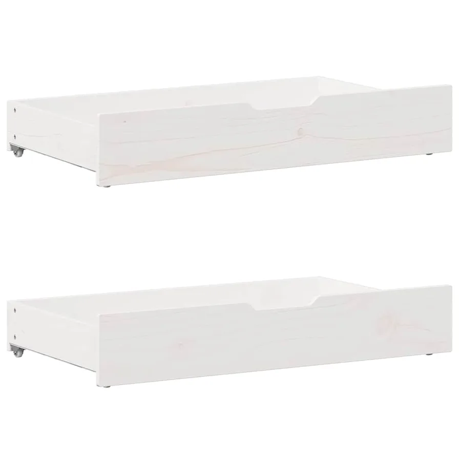 Cadre de lit sans matelas blanc 200x200 cm bois massif de pin - 6