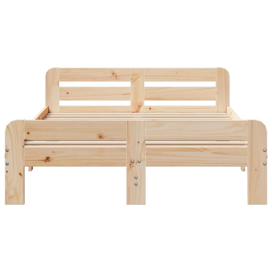 Cadre de lit sans matelas 120x200 cm bois de pin massif - 4