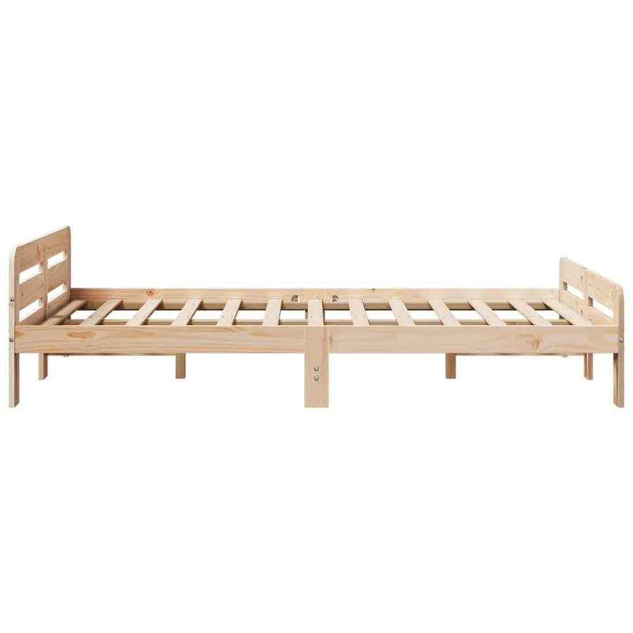 Cadre de lit sans matelas 120x200 cm bois de pin massif - 5