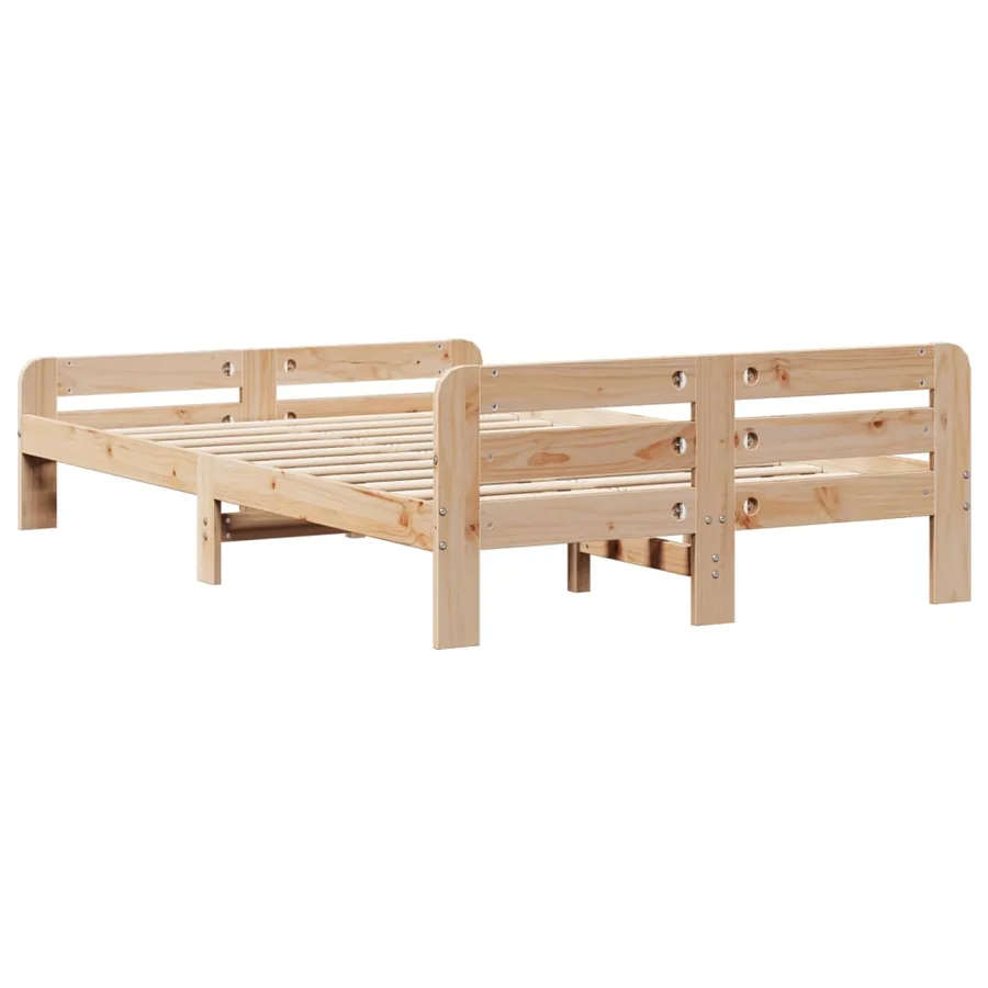 Cadre de lit sans matelas 120x200 cm bois de pin massif - 6